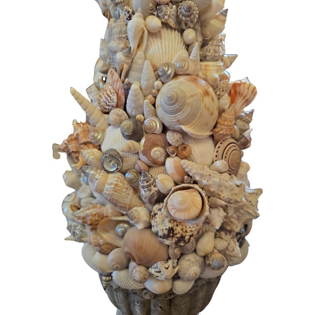Handmade Seashell Topiary Urn For Sale - Image 13 of 14