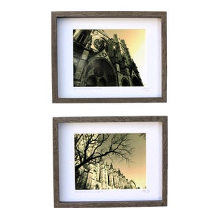 N Y C Architectural Framed Photography, a Pair by C. Damien Fox For Sale