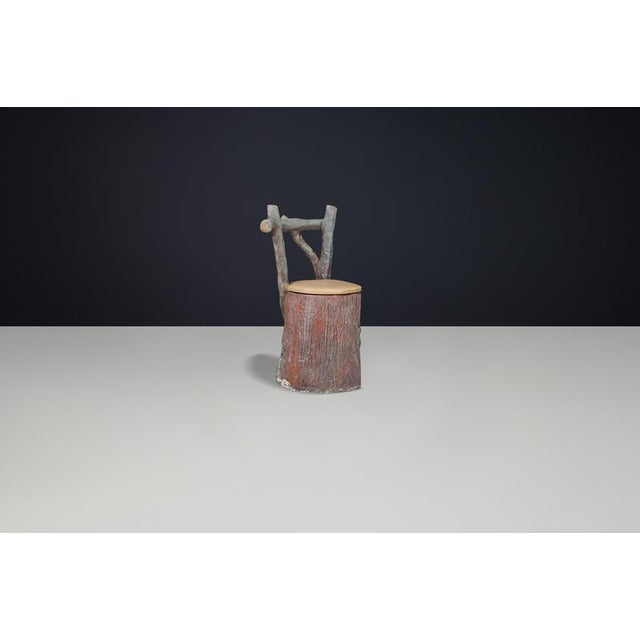 Textile Sculptural Italian Fiberglass Dining Chair, 1950s For Sale - Image 7 of 9