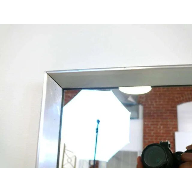 Mid-Century Aluminum Frame Mirror For Sale - Image 9 of 10