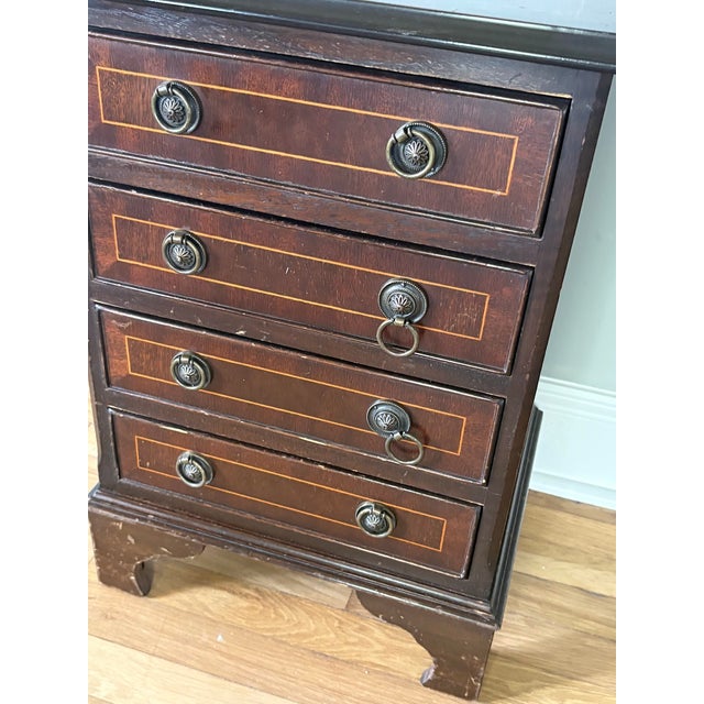 Art Deco Style Inlaid Wood 4-Drawer Small Chest / Nightstand For Sale - Image 6 of 6