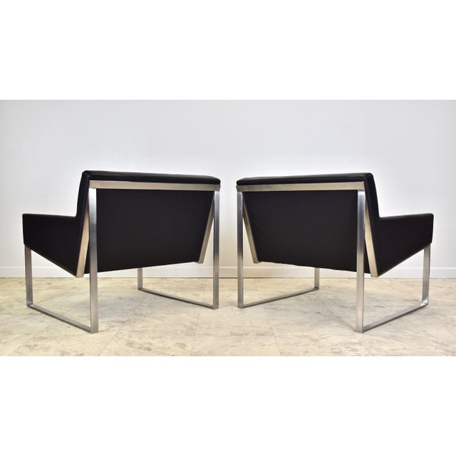 Contemporary Fabien Baron for Bernhardt Design B3 Leather Lounge Chairs – A Pair For Sale In New York - Image 6 of 13
