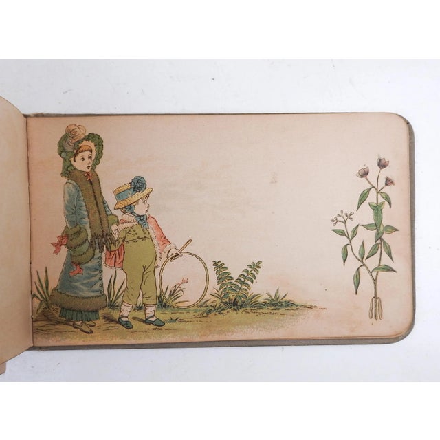 Late 19th Century Kate Greenaway Style Illustrated Autograph Book Album For Sale - Image 10 of 11