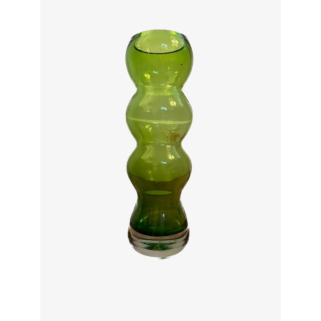 Modernist Art Glass Trio: Schott Zwiesel "Arte Nova" Emerald Totem & Nordic Glass Vases - Set of 3 For Sale - Image 14 of 15