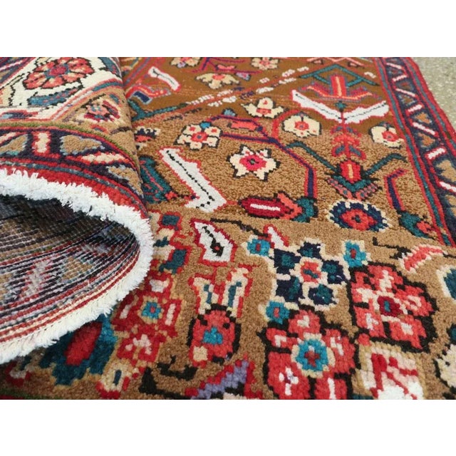 Camel Vintage Persian Mahal Rug – Size: 3' 1" X 3'2" For Sale - Image 8 of 9