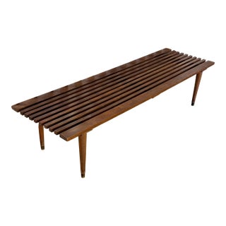 Mid-Century Slat Bench For Sale