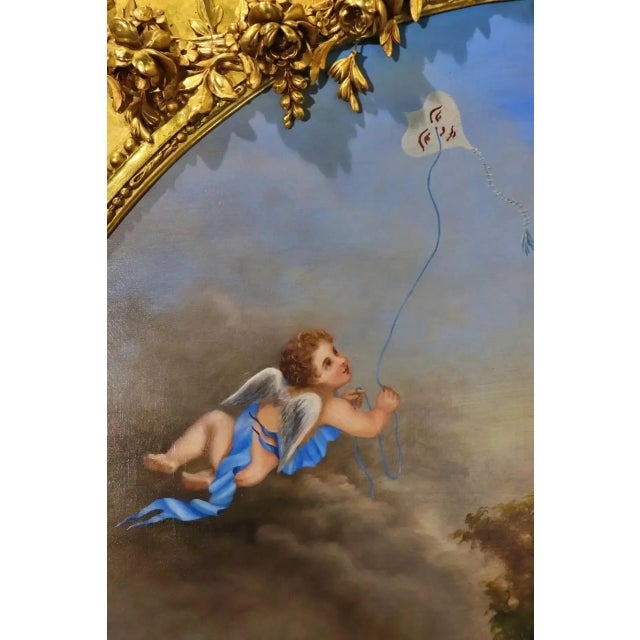 19th C Allegorical Painting "Burning the Love Letters" For Sale - Image 10 of 13