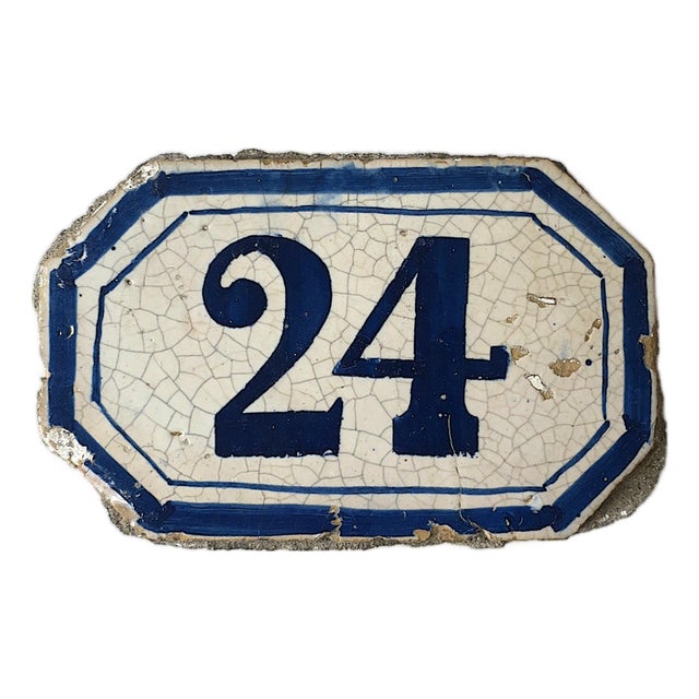French Outdoor Sign Plaque Number, France, Mid‑20th Century For Sale