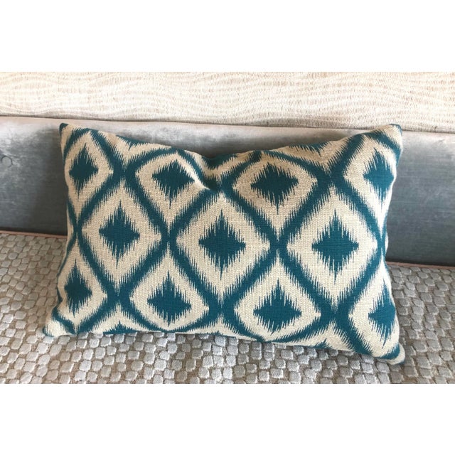 2010s Contemporary Kravet Caribbean Ikat Lumbar Pillow Cover For Sale - Image 5 of 5