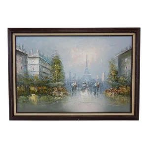 Paris Rainy Day – Signed Original Oil on Canvas