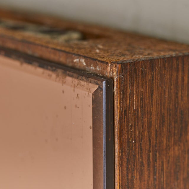 1970s Italian Rose Gold Paneled Floor-Length Mirror, 1970s For Sale - Image 5 of 10