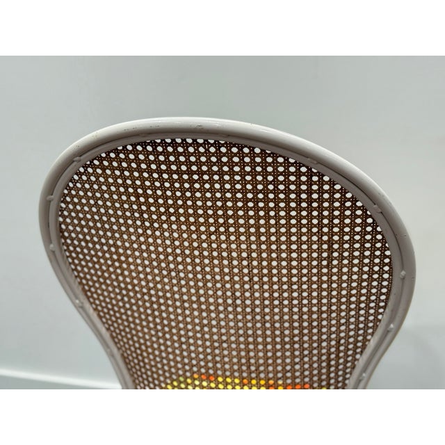 1960s Milo Baughman for Thayer Coggin - Pair Cane + Metal Peacock Chairs - Organic Modern For Sale - Image 10 of 10