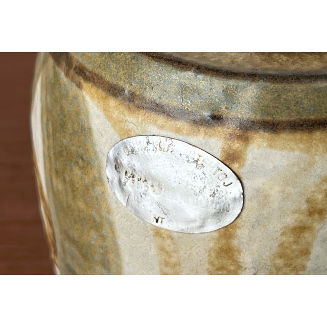 Beige Mid-Century Modern Danish Studio Pottery Candleholder from Søholm, 1960s For Sale - Image 8 of 10