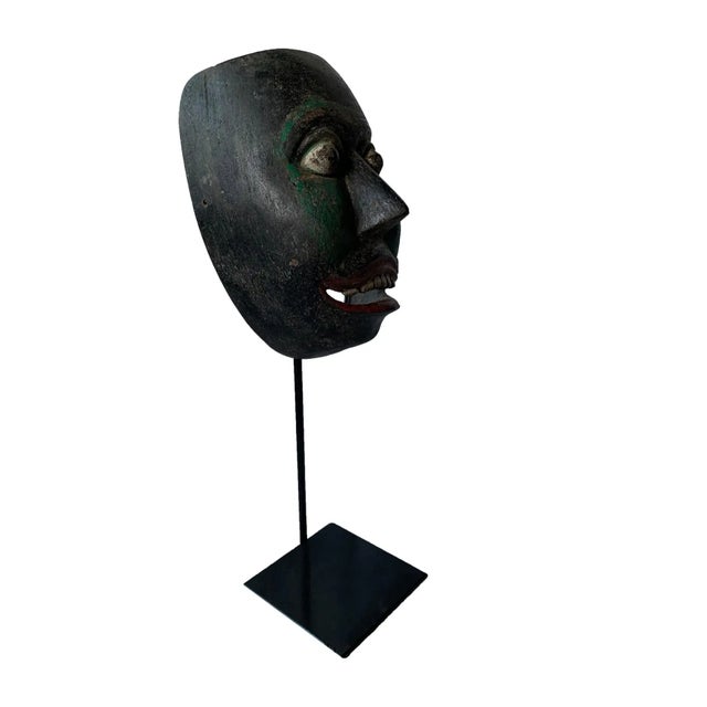 Folk Art 20th Century Hand-Carved Wood Javanese ‘Wayang Topeng’ Theatre Mask, Indonesia For Sale - Image 3 of 4