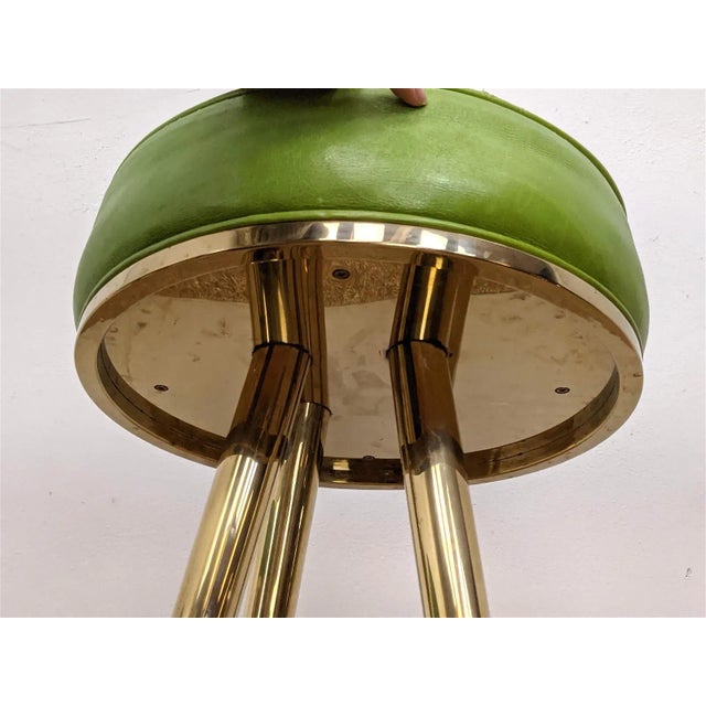 1970s Gold Tone 4 Leg Bar Stools - Set of 2 For Sale In San Francisco - Image 6 of 7