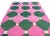 Light Pink Handmade Cotton Area Rug Pink, Cream and Green Tile Patterned Dhurrie - 8'x10' For Sale - Image 8 of 10