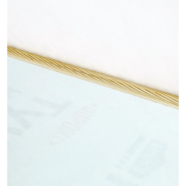 Hart Mirror Plate Company Aluminum Rope Edge Square Italian Mid Century Modern Wall Mirror For Sale - Image 4 of 10