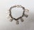 Silver Vintage 1930s Signed Monet Silvertone Coat of Arms Charm Bracelet For Sale - Image 8 of 8