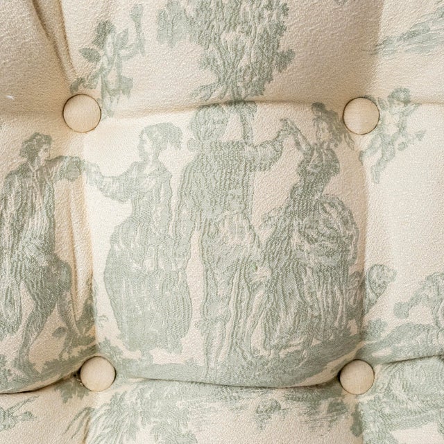 Pair of Tufted Toile & Silk Euro Pillows For Sale - Image 12 of 16