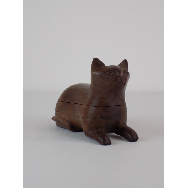 Gatto Box Handmade Carved, France, 1960 For Sale - Image 11 of 11