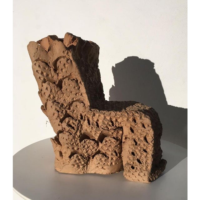 Brown Italian Terracotta Abstract Sculpture by Urano Palma, 1985 For Sale - Image 8 of 18