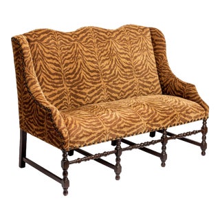 Early 20th Century Triple Camelback Settee For Sale