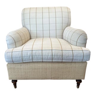 English Roll Arm Club Chair For Sale