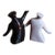Modern Ceramic Salt & Pepper Shakers, Anthropomorphic Black & White Figures For Sale