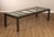 Hollywood Regency Chinese Chippendale Black Lacquered Dining Table With Two Leaves, Inset Glass For Sale - Image 3 of 18