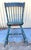 19th Century 19Thc Origin. Green Paint & Mustard Stripe Thumb Back Windsor Chairs Set of Five For Sale - Image 5 of 8