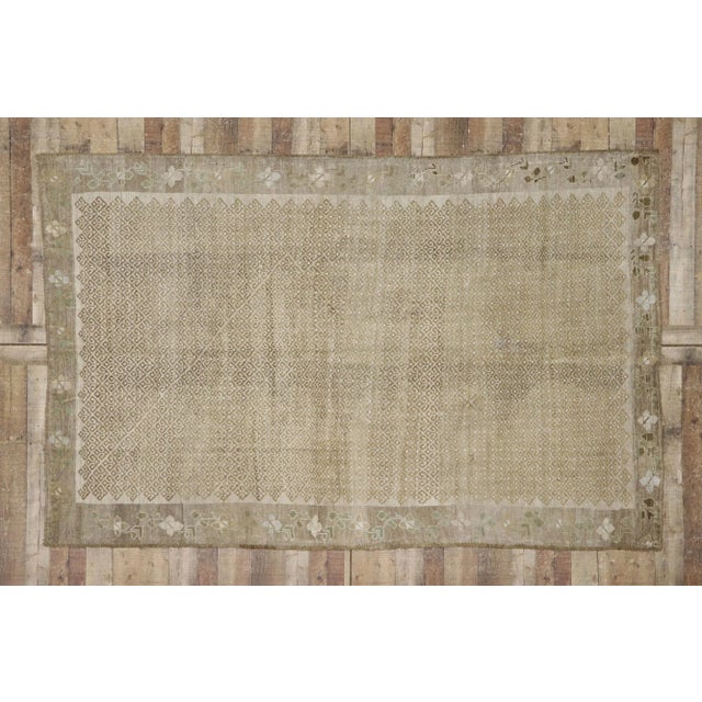 Tan Vintage Turkish Kars Rug - 06'02 X 09'07 For Sale - Image 8 of 9