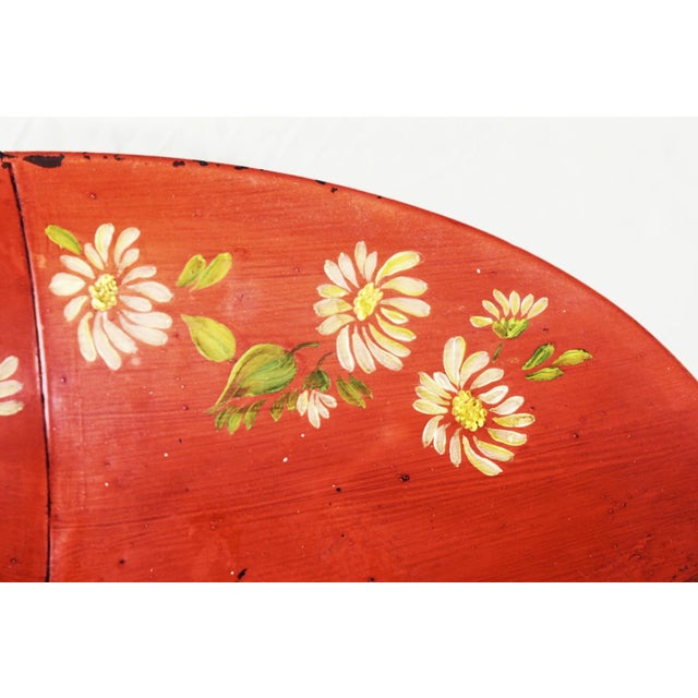 Victorian Antique Fairbanks Cast Iron Balance Scale With Hand-Painted Floral Pan For Sale - Image 3 of 9