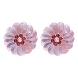 White Gold Earrings with Diamonds, Set of 2 For Sale