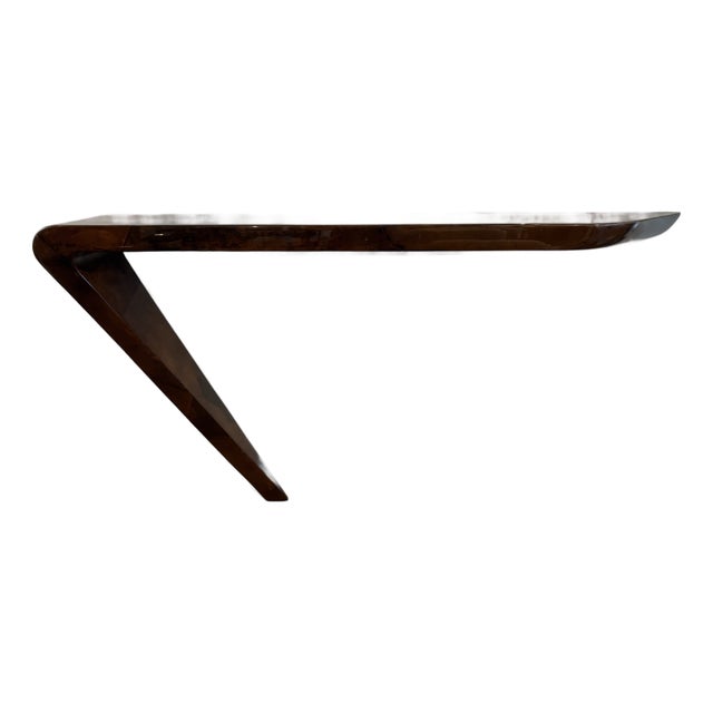 1980s Lacquered Goatskin Console Table Designed by Enrique Garcel For Sale