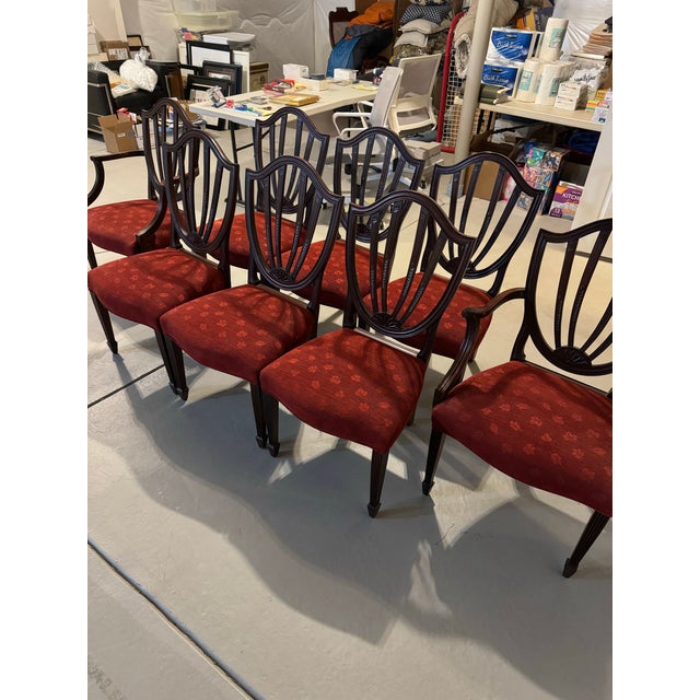 Baker Furniture Company 1990s 8 Baker Furniture “Historical Charleston Reproductions” Dinning Chairs. 6 Regular Chairs and 2 End Chairs With Arms. For Sale - Image 4 of 9