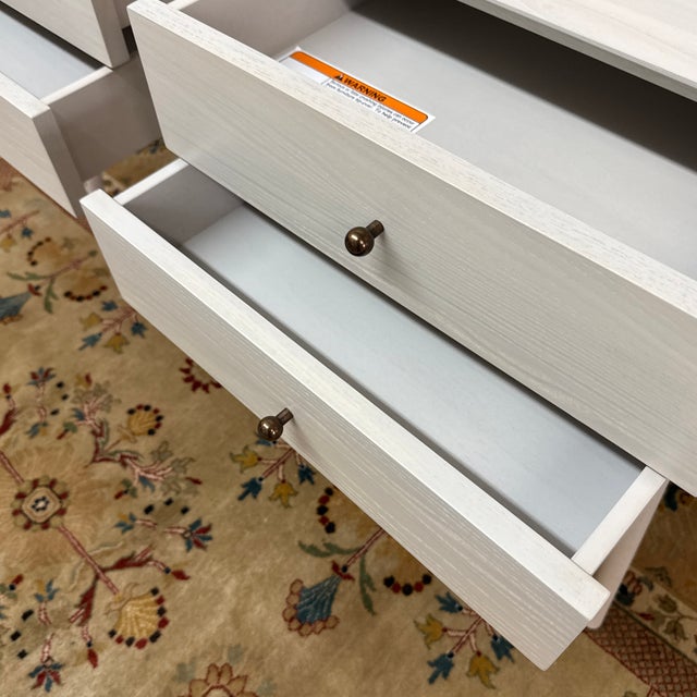 Wood Williams-Sonoma Mid Century Pebble Nightstands, Pair For Sale - Image 7 of 12