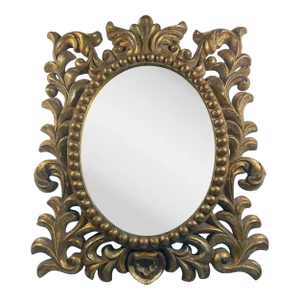 Late 20th Century French Style Gold Accent Wall Mirror