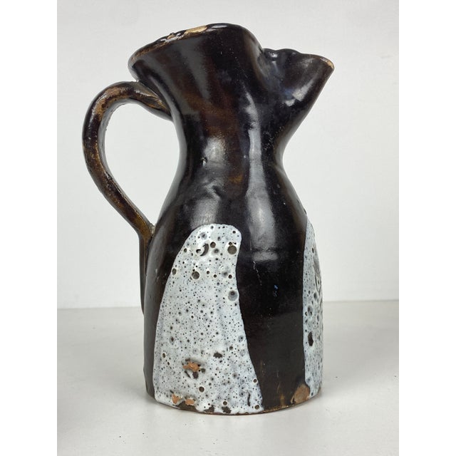 Large Brutalist Toledo Ceramic Carafe, , 1950s For Sale - Image 4 of 6