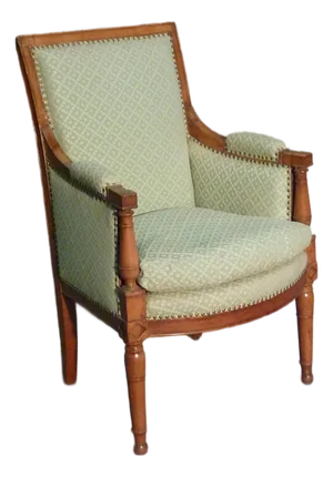 Late 18th Century Petit Bergere, Handcarved Beechwood, New Upholstery