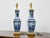 1920s Blue and White Porcelain Table Lamps, Asian - Pair For Sale - Image 10 of 11