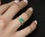 Late 20th Century Gia Colombian No Oil Emerald & 0.18ct Diamond Platinum Ring Size 6 For Sale - Image 4 of 18
