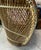 Petite Vintage Wicker Peacock Chair and Cushion For Sale In Atlanta - Image 6 of 12