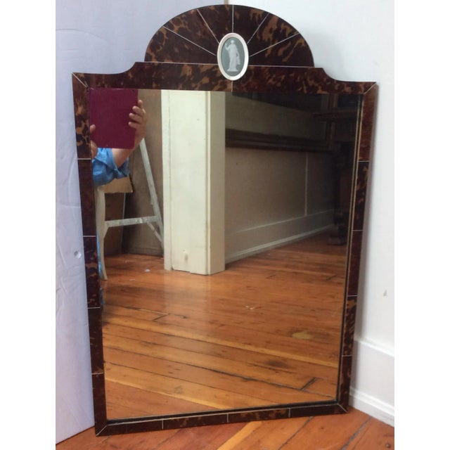 Classic and coveted by collectors this mirror is a large beautiful rare piece. The center top has a Wedgwood Medallion and...
