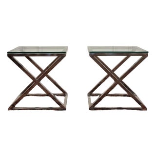 Criss Cross Side Tables, Set of 2 For Sale
