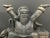 Vintage Hand Carved Wooden Santa Claus Paper Mache Molding Block Sculpture For Sale In New York - Image 6 of 10