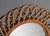 Mid-Century Modern Vintage Italian Oval Mirror With Rattan Frame, Circa 1960s For Sale - Image 3 of 12