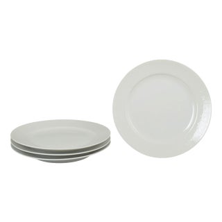 Porcelain Dinner Plates by Axel Salto for Royal Copenhagen, 1970s, Set of 4 For Sale
