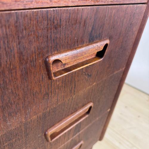 Wood Vintage Danish Teak Bookcase with Pull-Out Desk, 1960s For Sale - Image 7 of 12
