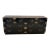 Chokin Art Collection Black Lacquered/Brass Asian Style Campaign Dresser For Sale