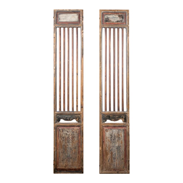 Pair of Antique Hand Painted Screens For Sale